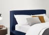 Bahra Midnight Blue Fabric Ottoman Storage Bed