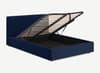 Bahra Midnight Blue Fabric Ottoman Storage Bed