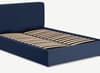 Bahra Midnight Blue Fabric Ottoman Storage Bed