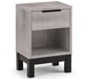 Bali Grey Oak 1 Drawer Wooden Bedside Table