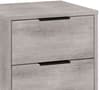 Bali Grey Oak 2 Drawer Wooden Bedside Table