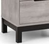 Bali Grey Oak 2 Drawer Wooden Bedside Table