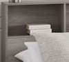 Bali Grey Oak Wooden Bookcase Storage Bed