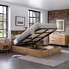 Bali Oak Wooden Bookcase Ottoman Storage Bed