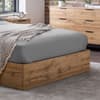 Bali Oak Wooden Bookcase Ottoman Storage Bed