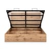 Bali Oak Wooden Bookcase Ottoman Storage Bed