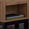 Bali Oak 1 Drawer Wooden Bedside Table