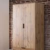 Bali Oak 2 Door 1 Drawer Wooden Combination Wardrobe