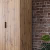 Bali Oak 2 Door 1 Drawer Wooden Combination Wardrobe