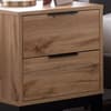 Bali Oak 2 Drawer Wooden Bedside Table