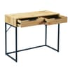 Bali Oak 2 Drawer Wooden Dressing Table & Desk