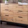 Bali Oak 6 Drawer Wooden Wide Chest