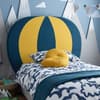 Balloon Blue and Yellow Fabric Kids Bed