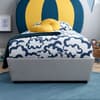 Balloon Blue and Yellow Fabric Kids Bed