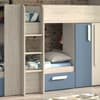 Barca Blue and Oak Wooden Bunk Bed