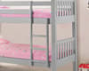 Barcelona Dove Grey Wooden Bunk Bed