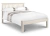 Barcelona Low Foot End Stone White Finish Solid Pine Wooden Bed Frame - 5ft King Size