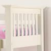 Barcelona Stone White Finish Solid Pine Wooden Bunk Bed