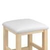 Beauty Bar Dressing Table Stool Oak and White