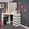 Beauty Bar Corner Dressing Table White