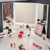 Beauty Bar Corner Dressing Table White