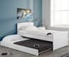 Beckton White Wooden Bed and Trundle Guest Bed
