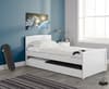 Beckton White Wooden Bed and Trundle Guest Bed