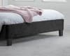 Berlin Black Crushed Velvet Fabric Bed