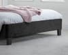 Berlin Black Crushed Velvet Fabric Bed - 3ft Single