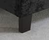 Berlin Black Crushed Velvet Fabric Bed - 3ft Single