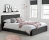 Berlin Black Crushed Velvet Fabric Ottoman Storage Bed