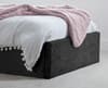 Berlin Black Crushed Velvet Fabric Ottoman Storage Bed