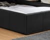 Berlin Black Leather Ottoman Bed with Gold Tufted Mattress Included