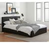 Berlin Black Leather Ottoman Storage Bed Frame - 4ft6 Double