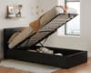 Berlin Brown Leather Ottoman Storage Bed