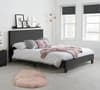 Berlin Black Crushed Velvet Fabric Bed