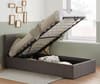 Berlin Grey Fabric Ottoman Storage Bed Frame - 4ft6 Double