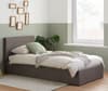 Berlin Grey Fabric Ottoman Storage Bed