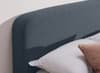 Besley Blue Fabric Ottoman Storage Bed