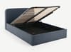 Besley Blue Fabric Ottoman Storage Bed