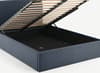 Besley Blue Fabric Ottoman Storage Bed