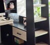 Blaze Black and Pale Wood Wooden Storage Gaming High Sleeper