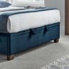Brunton Blue Velvet Winged Ottoman Bed