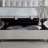 Brunton Stone Grey Fabric Winged Ottoman Bed