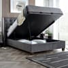 Brunton Dark Grey Velvet Winged Ottoman Bed