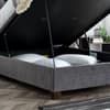 Brunton Dark Grey Velvet Winged Ottoman Bed