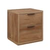 Stockwell Rustic Oak Wooden 2 Drawer Bedside Table