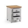 Richmond Grey and Oak 3 Drawer Wooden Bedside Table