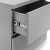 Monaco Grey Wooden High Gloss 2 Drawer Bedside Table