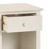 Cameo Stone White 1 Drawer Bedside Table